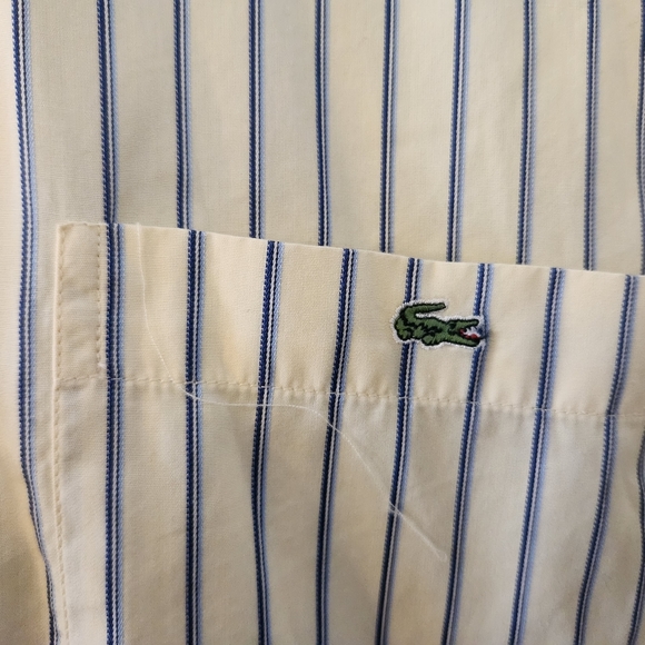 LaCoste men's striped long-sleeve button down. Sz EU 44 (US 34) - Picture 4 of 5